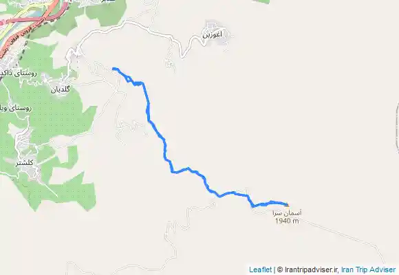 ترک جی پی اس قله آسمان سرا - رودبار