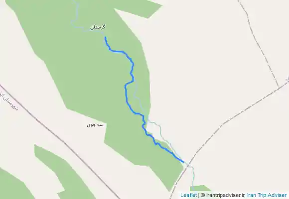 ترک جی پی اس Zarde Lime Waterfall آبشار زردلیمه به گزستان از پل خدا آفرین