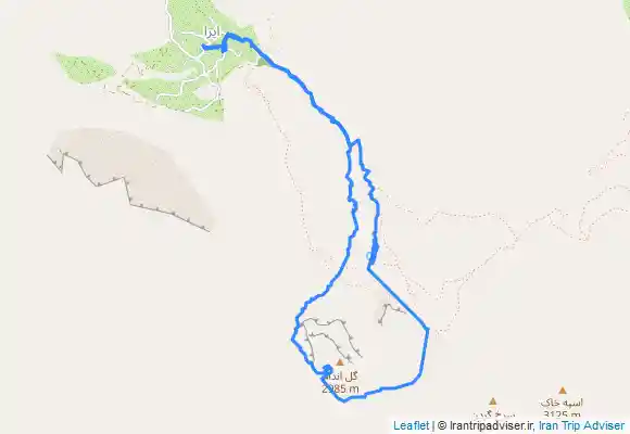 ترک جی پی اس قله گل اندام