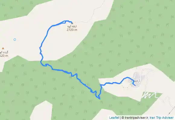 ترک جی پی اس قله ارفع کوه (ارفه کوه) - Arfaa kouh