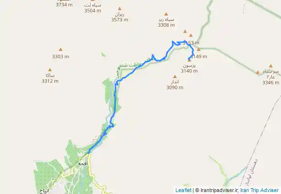 ترک جی پی اس برگشت از قله پرسون