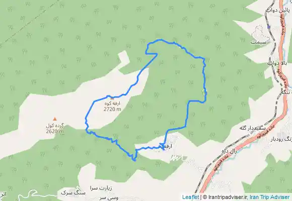 ترک جی پی اس قله ارفع از روستای ارفع