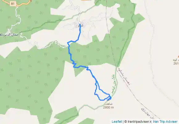 ترک جی پی اس قله شاهدژ از روستای لنگر