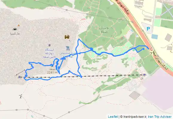 ترک جی پی اس مسیر پارک صفه به قله از مسیر مرعشی و برگشت از بام صفه