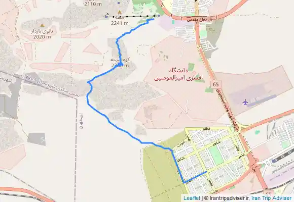 ترک جی پی اس مسیرایستگاه تله کابین صفه،کوه سرخه،سپاهانشهر