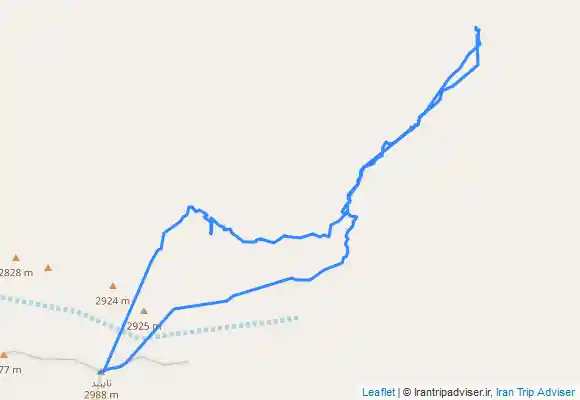 ترک جی پی اس مسیر رفت و برگشت قله نایبند