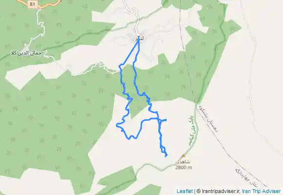 ترک جی پی اس قله شاهدژ از روستای لنگر