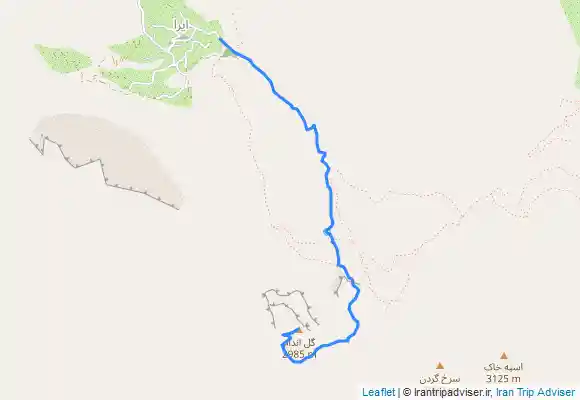 ترک جی پی اس قله گل اندام از روستای ایرا
