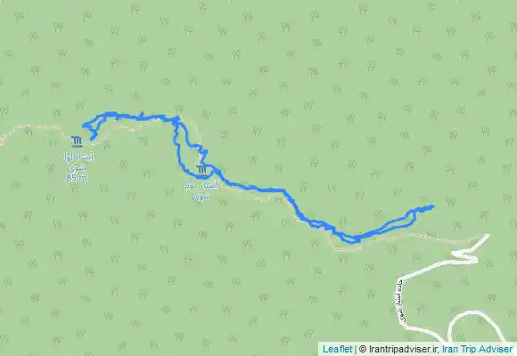 ترک جی پی اس Shevi Waterfalls From Tile Dar village.