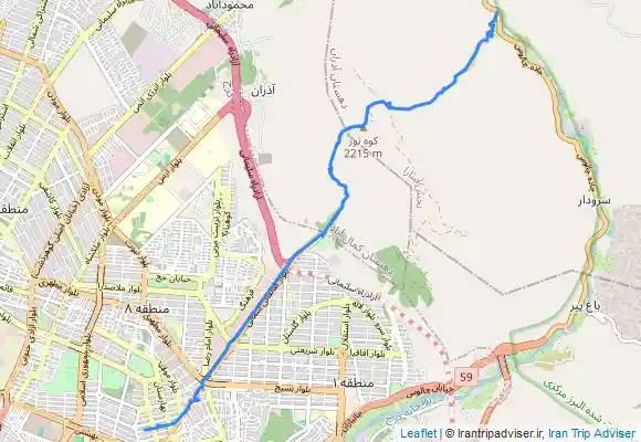 ترک جی پی اس کرج عظیمیه بیجی برگشت باغ فدک