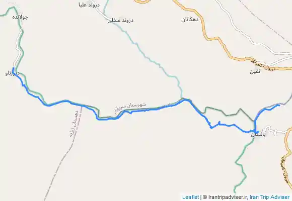 ترک جی پی اس Palangān - Dīvazhnāv