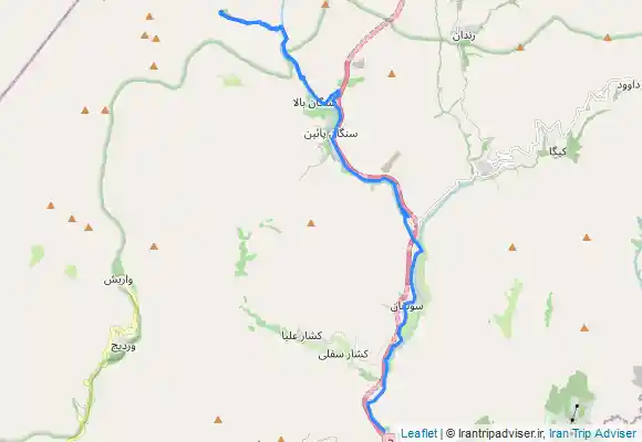 ترک جی پی اس آبشار سنگان