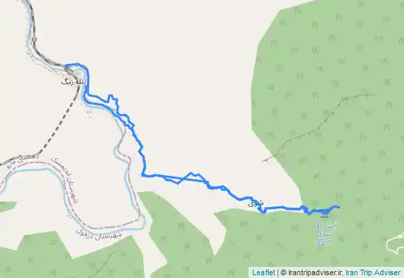 ترک جی پی اس آبشار شوی دزفول از مسیر تله زنگ