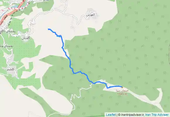 ترک جی پی اس قله آسمانسرا از گلدیان