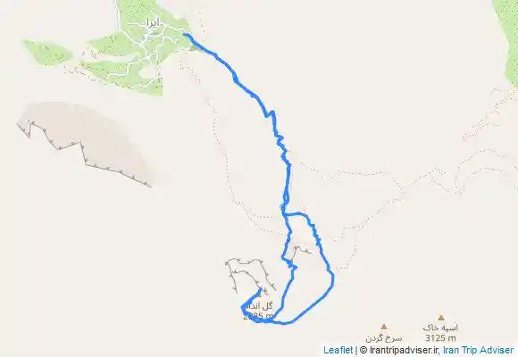 ترک جی پی اس قله گل‌اندام