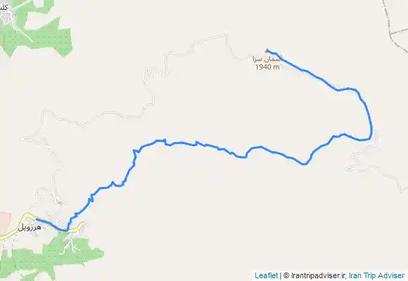 ترک جی پی اس فرود از قله آسمان سرا تا روستای هرزویل، جمعه ۱۴۰۲/۰۲/۲۲