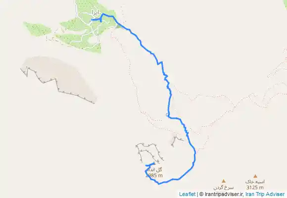 ترک جی پی اس قله گل اندام از روستای ایرا