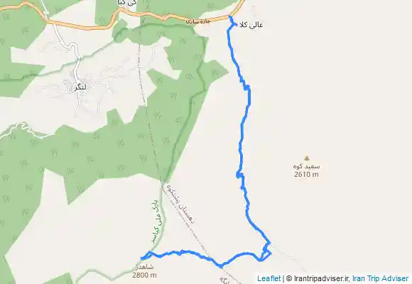 ترک جی پی اس قله شاهدژ از عالی کلا