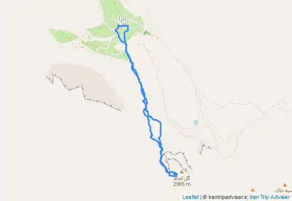 ترک جی پی اس صعود قله گل اندام از روستای ایرا