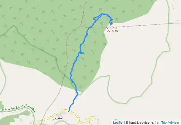 ترک جی پی اس قله چرمکش از روستای بیورزن