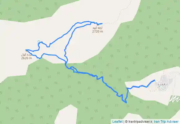 ترک جی پی اس قله گرده کول و قله ارفع کوه