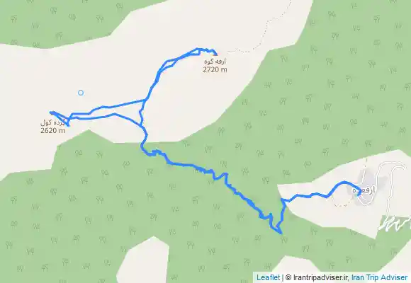 ترک جی پی اس صعود به قله جنگلى ارفه كوه و گرده گول از روستاى ارفه ده