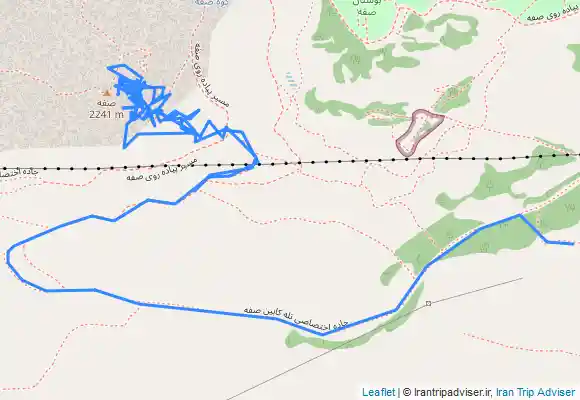 ترک جی پی اس مسیر کوه صفه