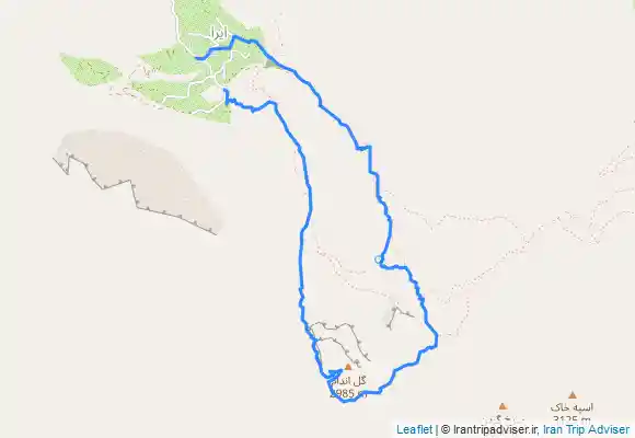 ترک جی پی اس قله گل اندام از روستای ایرا