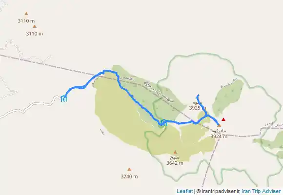 ترک جی پی اس مسیر قله تفتان از اردوگاه دانش آموزی دره گل