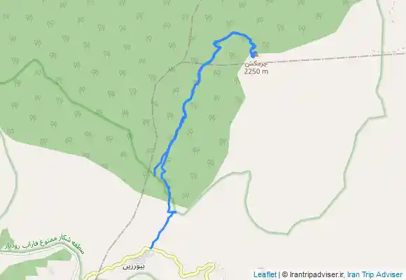 ترک جی پی اس قله چرمکش from Bīvarzīn