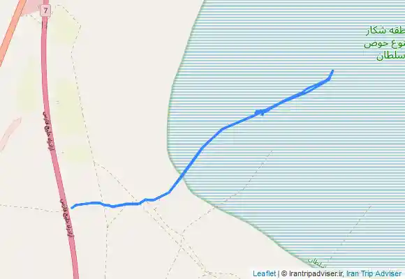 ترک جی پی اس دریاچه نمک حوض سلطان . پیمایش زمستانه