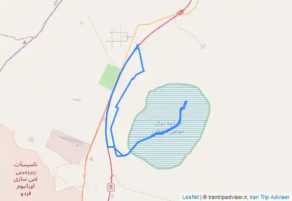 ترک جی پی اس Hoz Soltan Lake Winter Ride