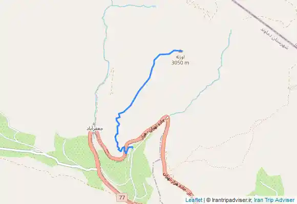 ترک جی پی اس زمستانی قله لانه عقاب ( اوزنه ) جاده هراز، آبعلی، مبارک آباد