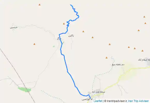 ترک جی پی اس مسیر دسترسی به پای کار قله تشگر روستای زاکین