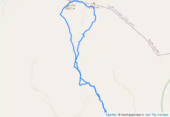 ترک جی پی اس Shah Jahan Summit from Now Deh Bām قله شاه جهان ، بام استان خراسان شمالی ، ارتفاع 3061 متر