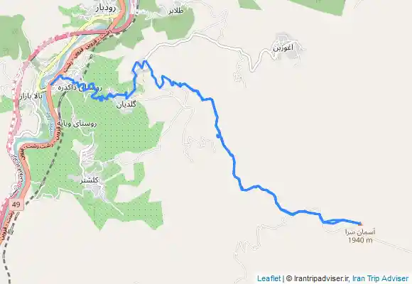 ترک جی پی اس قله آسمانسرا رودبار گلدیان