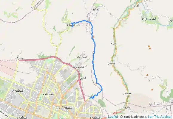 ترک جی پی اس خط الراس بیجی کوه به دوبرار