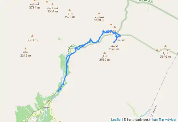 ترک جی پی اس قله پرسون از روستای افجه(دشت هویج) مسیر تابستانه