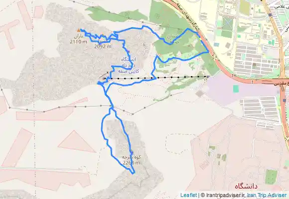 ترک جی پی اس صعود به سه قله سرخه، صفه و دوقلو