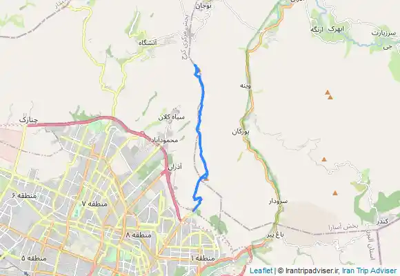 ترک جی پی اس قله بیجی, پناهگاه سهرابی and قله دوبرار