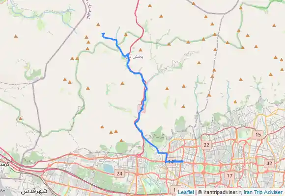 ترک جی پی اس Sangān-e Bālā - آبشار سنگان Sangan Waterfall - امامزاده - Shahrak-e Shāhīn