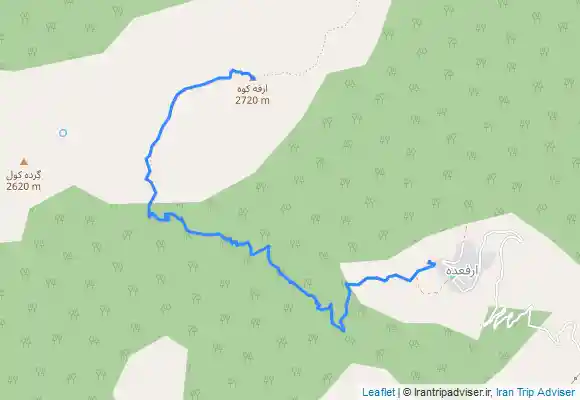 ترک جی پی اس Arfeh Darreh - قله ارفع کوه