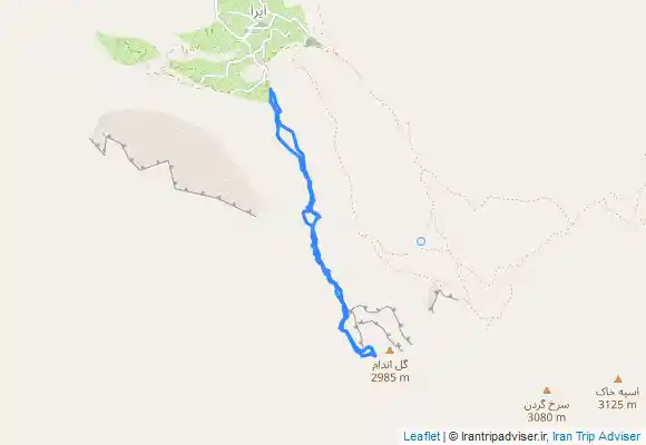 ترک جی پی اس قله گل اندام