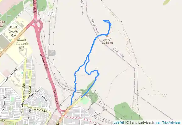 ترک جی پی اس قله بیجی کوه عظیمیه