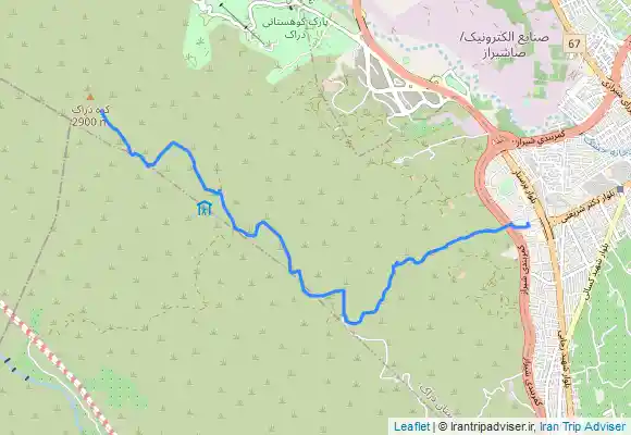 ترک جی پی اس قله دراک از سمت غدیریه گوسفند سرا