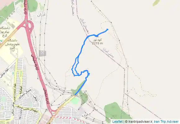 ترک جی پی اس قله بیجی کوه