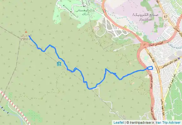 ترک جی پی اس قله دراک شیراز