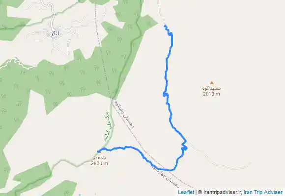 ترک جی پی اس قله شاهدژ ساری از روستای عالیکلا کیاسر