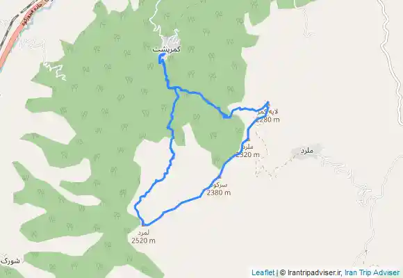 ترک جی پی اس خط‌الرأس لمرد سرکوه ملرد لاپه کمر