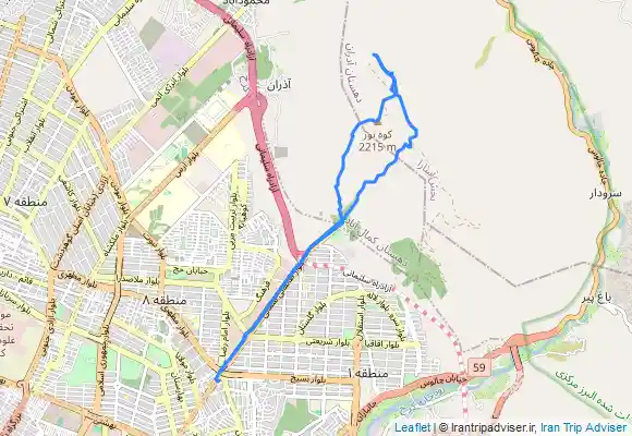 ترک جی پی اس قله بیجی برگشت دره وسط